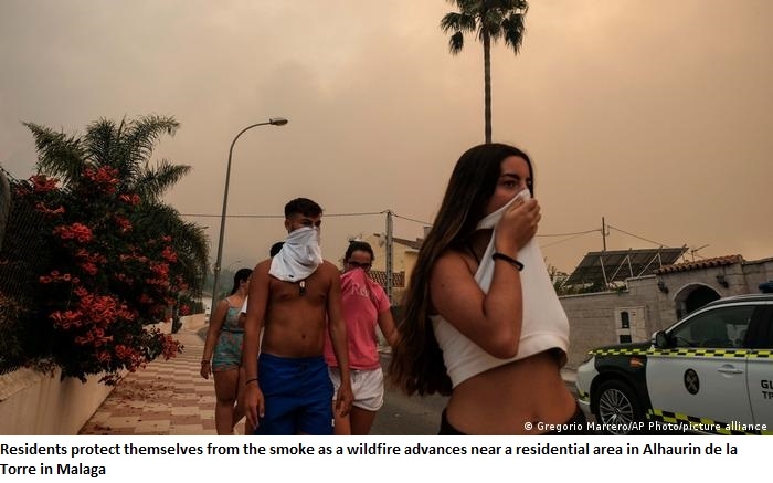 Wildfires continue to rage in France and Spain