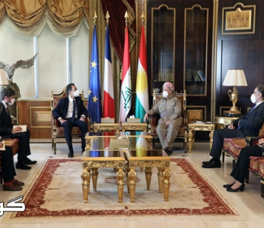 ســەرۆك بارزانی پێشوازی لە باڵوێزی فەڕەنسا لە عێراق دەكات