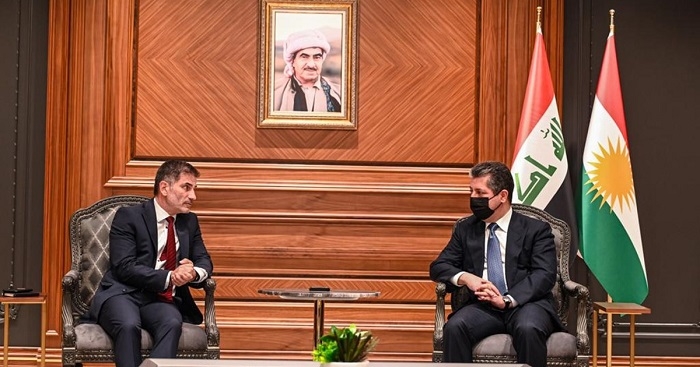 PM Masrour Barzani meets the German Consul General in Erbil