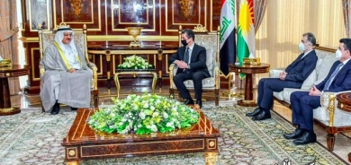 سەرۆکی حکوومەتی هەرێمی کوردستان  پێشوازیی لە عومەر ئەلکەندەری، کونسوڵی گشتیی کوەیت كرد