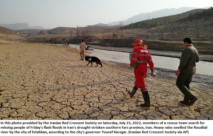 Flash floods kill at least 17 people in southern Iran