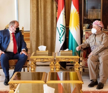 سەرۆك بارزانی پێشوازی لە كونسوڵی گشتیی ڕووسیا لە هەولێر دەكات