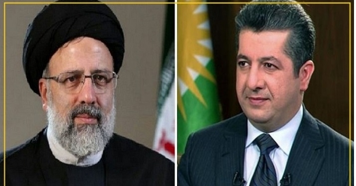 رئيس حكومة إقليم كوردستان يعزّي الرئيس الإيراني في ضحايا السيول