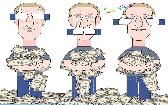 كاریكاتێر  كاریكاتێرەكە باس لە مارك زۆكبێرگی دامەزرێنەری تۆڕی فەیسبووك دەكات