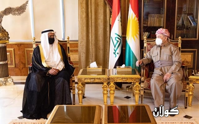 سەرۆک بارزانی پێشوازی لە کونسوڵی گشتیی کوەیت دەکات