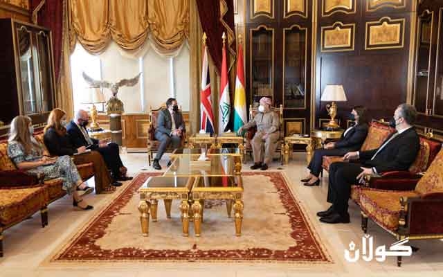 لــە سەلاحەددین  سەرۆك بارزانی پێشوازی لە باڵیۆزی بریتانیا لە عێراق دەكات