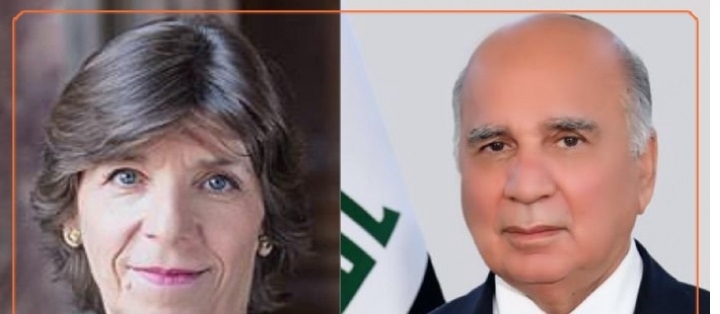 فؤاد حسين ووزيرة الخارجية الفرنسية يبحثان سبل خفض التوتر في المنطقة