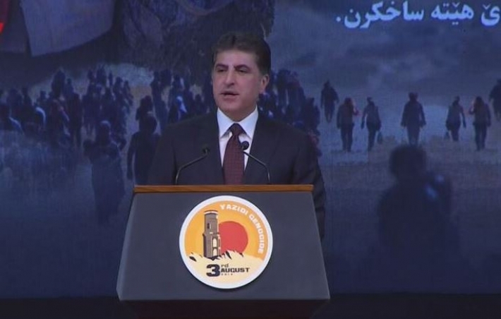 نيجيرفان بارزاني : لا يمكن فصل الإيزديين عن كوردستان..على المجاميع المسلحة مغادرة شنگال وإعادة إعمارها