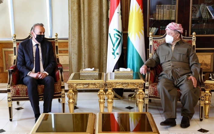 سەرۆك بارزانی پێشوازی لە كونسوڵی گشتیی هۆلەندا لە هەولێر دەكات