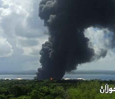 لە ئەنجامی تەقینەوە لە کۆگاكانی نەوتی خاوی کوبا، سەدوبیست و یەك كەس برینداربوون