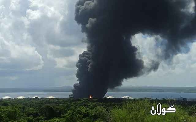 لە ئەنجامی تەقینەوە لە کۆگاكانی نەوتی خاوی کوبا، سەدوبیست و یەك كەس برینداربوون