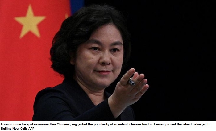 China spokeswoman's Taiwan restaurant tweet sparks ridicule online