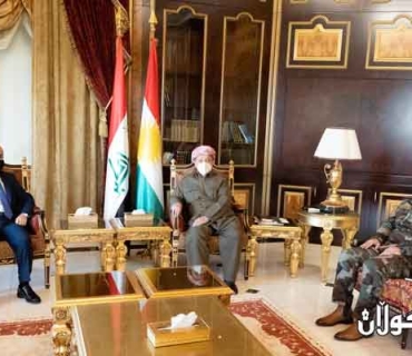 سەرۆك بارزانی پێشوازی لە وەزیری پێشمەرگە دەكات