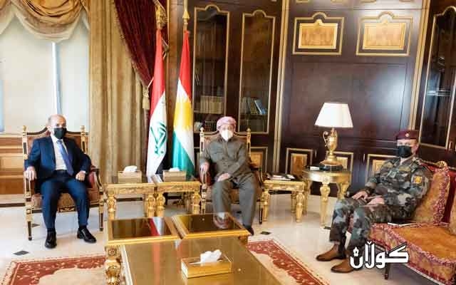 سەرۆك بارزانی پێشوازی لە وەزیری پێشمەرگە دەكات