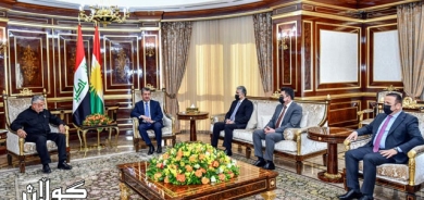 سەرۆكی حكوومەتی هەرێمی كوردستان بارودۆخی سیاسیی عێراق له‌گه‌ڵ هادى عامرى تاوتوێكرد