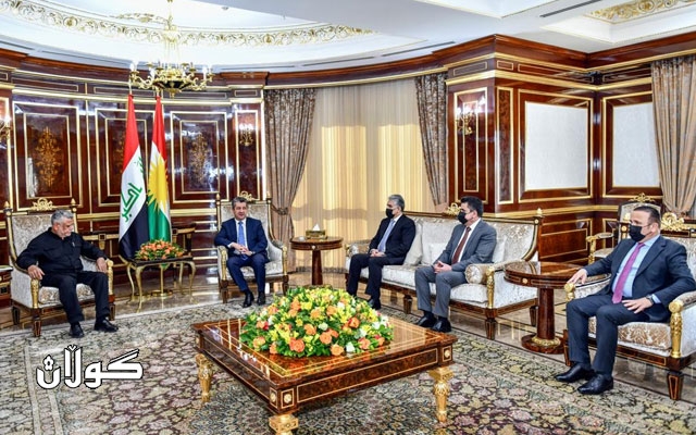 سەرۆكی حكوومەتی هەرێمی كوردستان بارودۆخی سیاسیی عێراق له‌گه‌ڵ هادى عامرى تاوتوێكرد