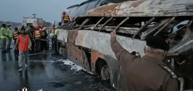 بەهۆی پێكدادانی تانکەرك و پاسێك ٢٠ کەس گیانیان لەدەستدا