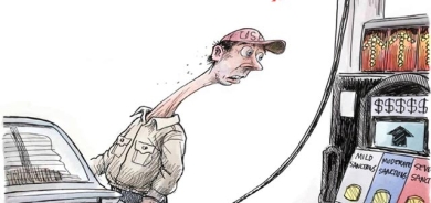 كاریكاتێركاریكاتێرێكە باس لە گرانبوونی نرخی سووتەمەنی