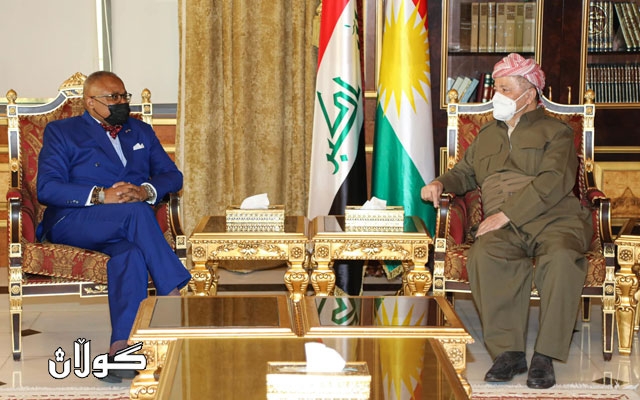 سەرۆك بارزانی پێشوازی لە كونسوڵی نوێی ئەمەریكا لە هەولێر دەكات