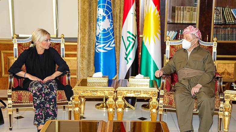 الرئيس بارزاني وبلاسخارت يشددان على حل الازمة العراقية ضمن إطار الدستور