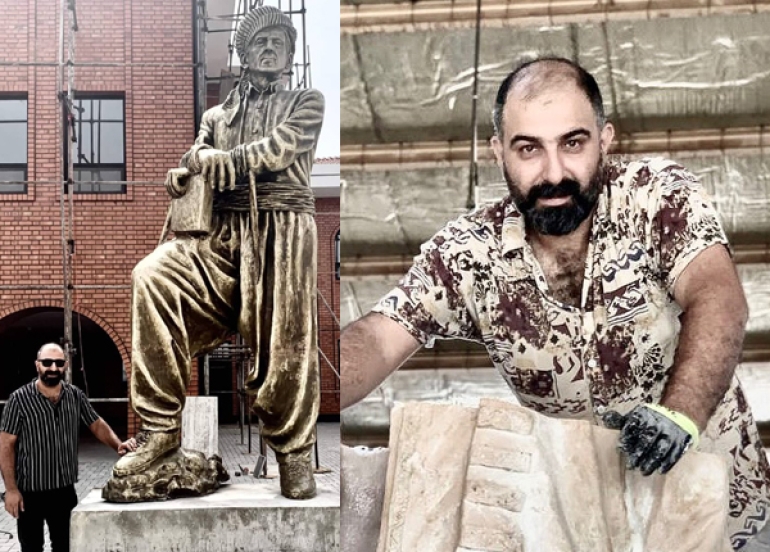 لە هەڵەبجە پەردە لەسەر پەیكەری(ئەحمەد موختار جاف)لادرا