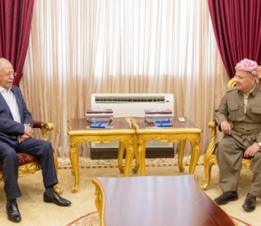 سەرۆک بارزانی پێشوازی لە سەرۆکی دەزگەی ڕۆشنبیری و ڕاگەیاندنی ئەلمەدا دەکات