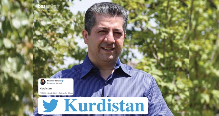 مسرور بارزاني يشارك بكلمة (كوردستان) في تريند ‹الكلمة الواحدة›