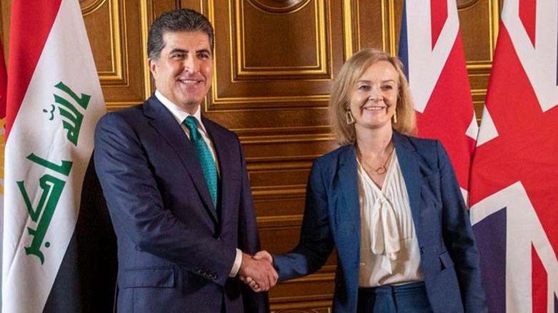 Nêçîrvan Barzanî pîrozbahî li Liz Truss kir