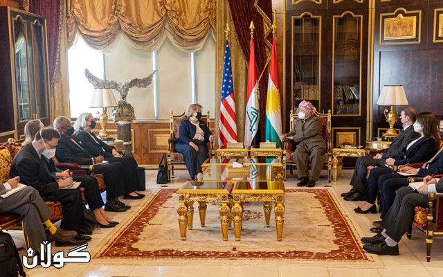 سـەرۆك بــارزانـــی پێشوازیی لە شاندێكی باڵای وەزارەتی دەرەوەی ئەمەریكا دەكات