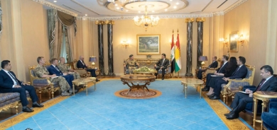 سه‌رۆك نێچيرڤان بارزانى له‌گه‌ڵ شاندێكى سه‌ربازيى به‌ريتانى كۆبووه‌وه‌‏