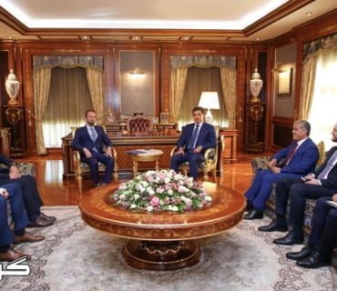 سه‌رۆكى هه‌رێمى كوردستان پێشوازى له‌ باڵيۆزى يه‌كێتيى ئه‌ورووپا كرد