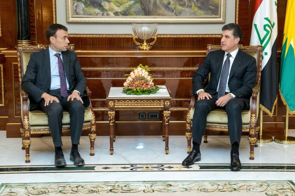 President Nechirvan Barzani meets with a delegation from the German Parliament