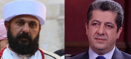 مسرور بارزاني يعزي بابا شيخ الإيزيديين بوفاة شقيقه