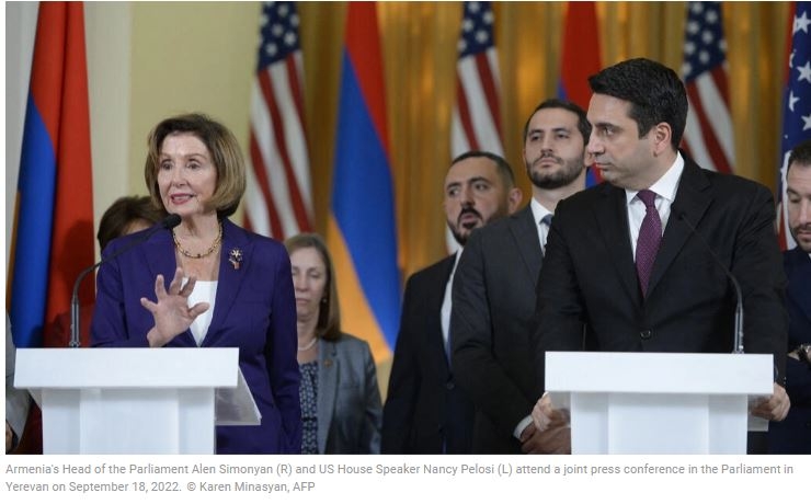 Pelosi condemns Azerbaijan's 'illegal' attacks on Armenia