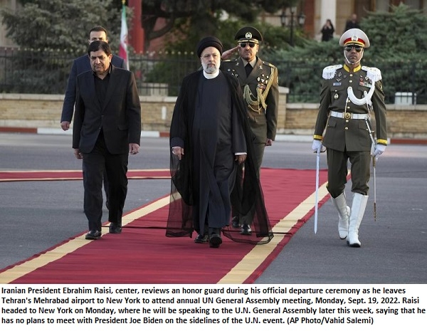 Iran president: No plan to meet Biden at UN General Assembly