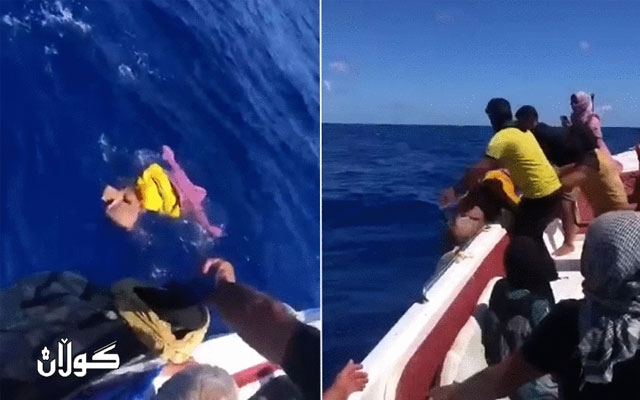 کۆچبەرێکی سوری تەرمی منداڵەکەی فڕێدایە ناو دەریاوە