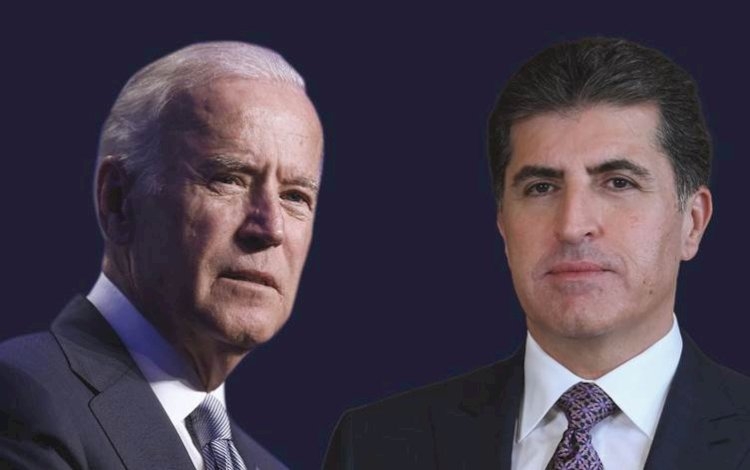 Nêçîrvan Barzanî û Jeo Biden civiyan