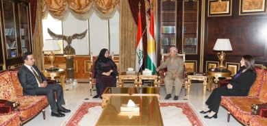 سەرۆک بارزانی پێشوازی لەسەرۆکی پەرلەمانی کوردستان کرد