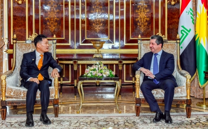 Mesrûr Barzanî pêşwazî li Konsulê nû yê Koreyê kir