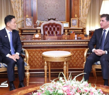 سه‌رۆك نێچيرڤان بارزانى پێشوازى له‌ كونسولى نوێى كۆرياى باشوور كرد