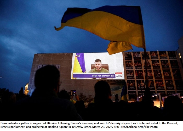 Zelenskiy says he is shocked by Israel's failure to give Ukraine weapons