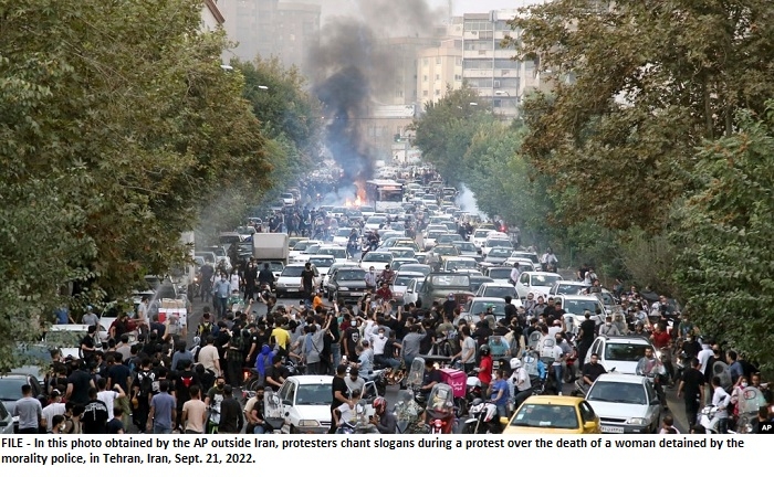 Amid protests, Iran’s Guard strikes Kurdish groups in Iraq