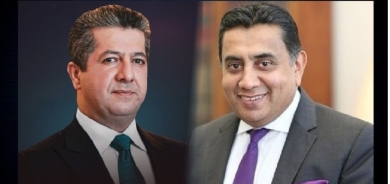 مسرور بارزاني ووزير الدولة البريطاني لشؤون الشرق الأوسط يبحثان الهجوم الإيراني الأخير على إقليم كوردستان