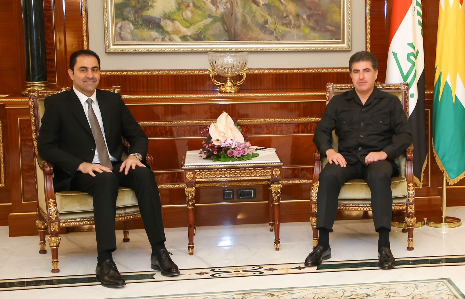 President Nechirvan Barzani receives First Deputy Speaker of the Iraqi Council of Representatives