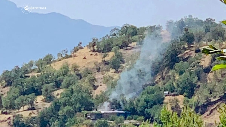 Îran gundekî qezaya Çomanê bombebaran dike