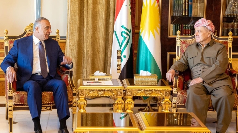 الرئيس بارزاني والكاظمي يبحثان التحديات الأمنية والعملية السياسية العراقية