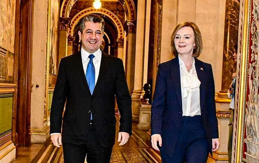 Serokwzîra Brîtanyayê nameyek bo Serokwezîrê Kurdistanê şandiye