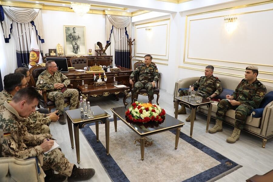 Şandeke leşkerî ya Almanî serdana wezareta pêşmerge kir