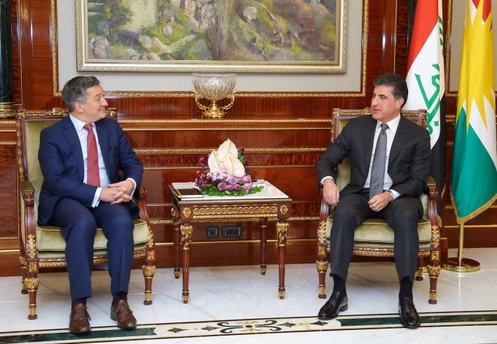 نيجيرفان بارزاني والمبعوث الأمريكي لشمال شرق سوريا يشددان على الحوار ووحدة صف الأطراف الكوردية