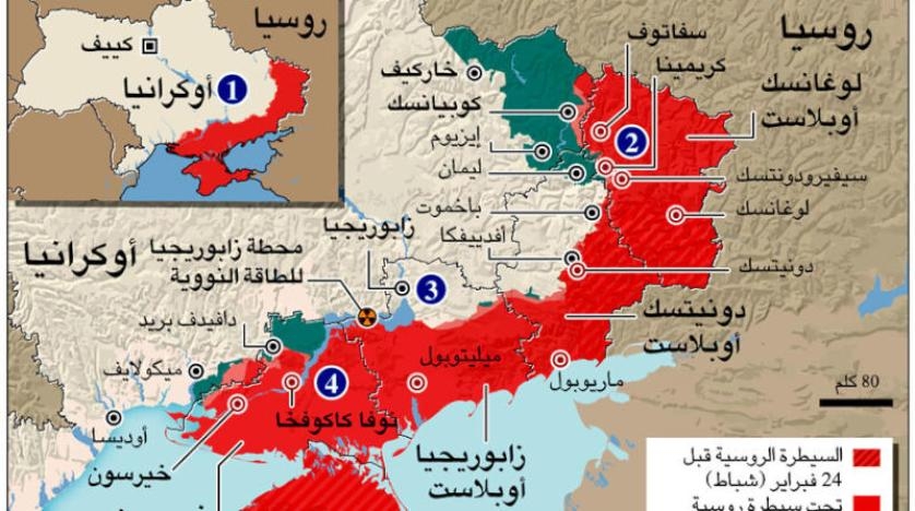 ادعاءات متبادلة روسية وأوكرانية بمكاسب على طول الجبهة الشرقية